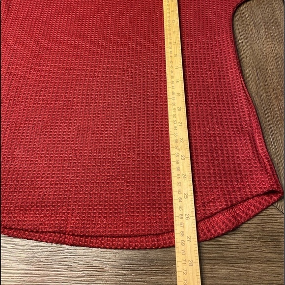 Women's Off Shoulder Strappy Casual Tops Loose Long Sleeve V Neck Waffle Medium. - Picture 6 of 8